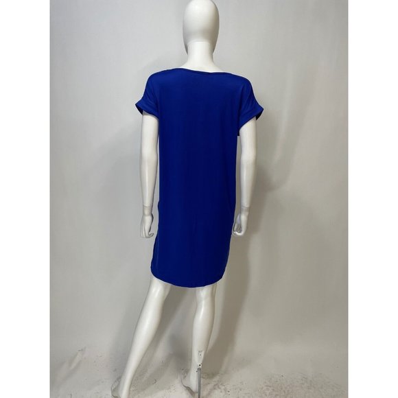 Entro Royal V-neck Pocket Short Sleeve Mini Dress - Picture 3 of 4